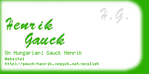 henrik gauck business card